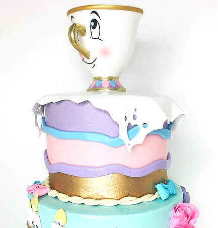 Beauty and the Beast Tiered Cake